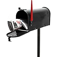 Buzón correo US Mail diseño americano negro pie apoyo soporte pedestal cartas vintage retro metal